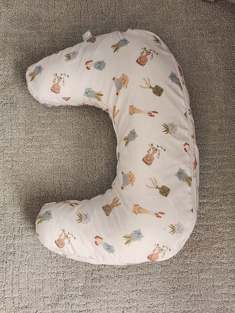 Boppy Nursing Pillow with Neutral Plant Print